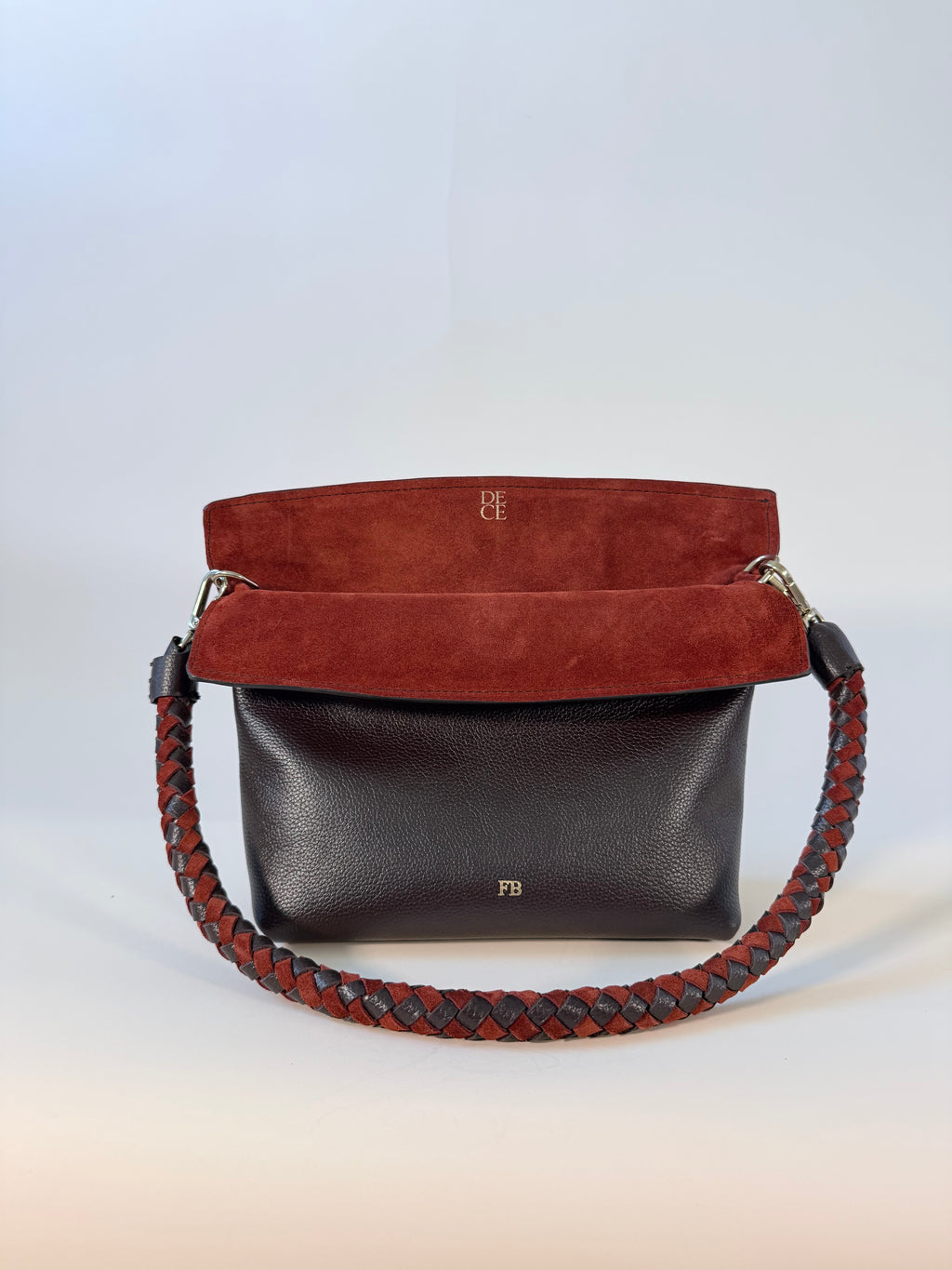 The Volta — Warm Brown leather, Rust suede